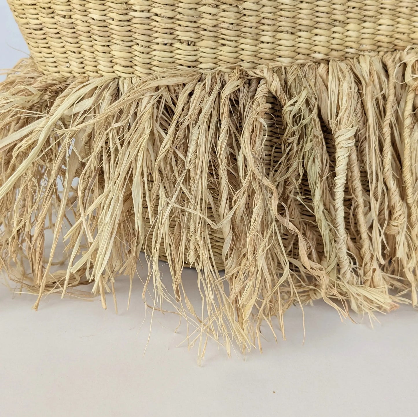 Fringe Market Bag - Cream Leather The Taylored Collection