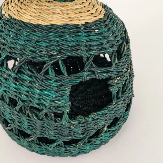 Handwoven Birdhouse - Dark Blue-Green The Taylored Collection