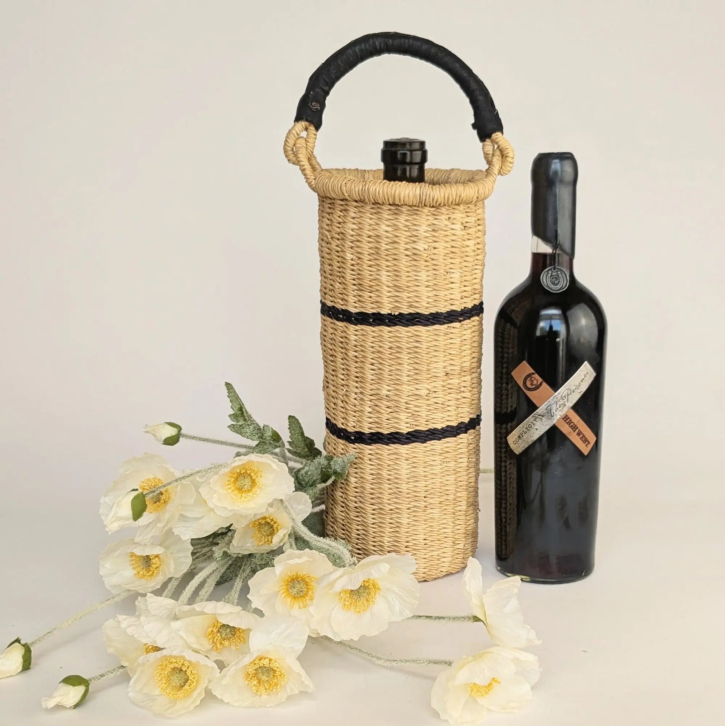 Wine Carrier - Black Stripe