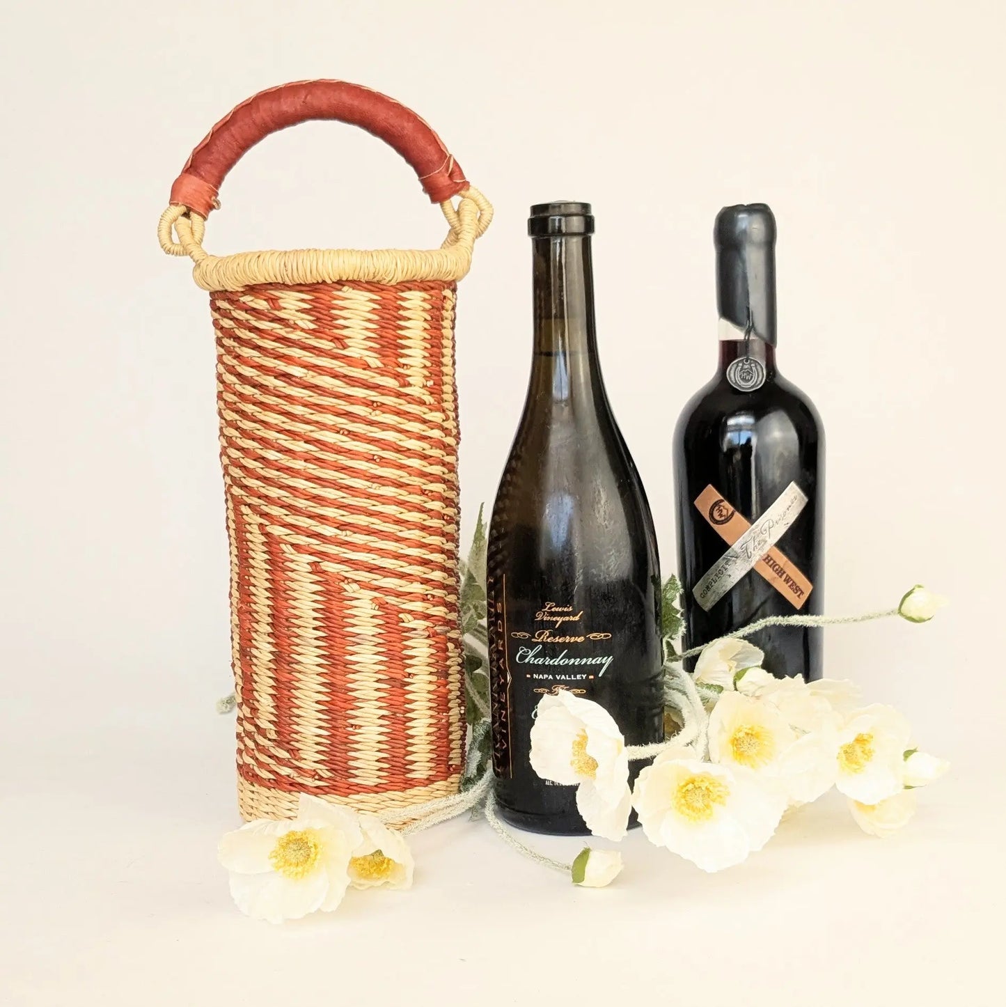 Wine Carrier - Rust Pattern