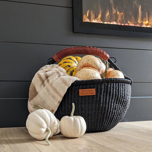 11-Fall-Inspired-Ways-to-Use-Your-Ghanaian-Handwoven-Basket The Taylored Collection
