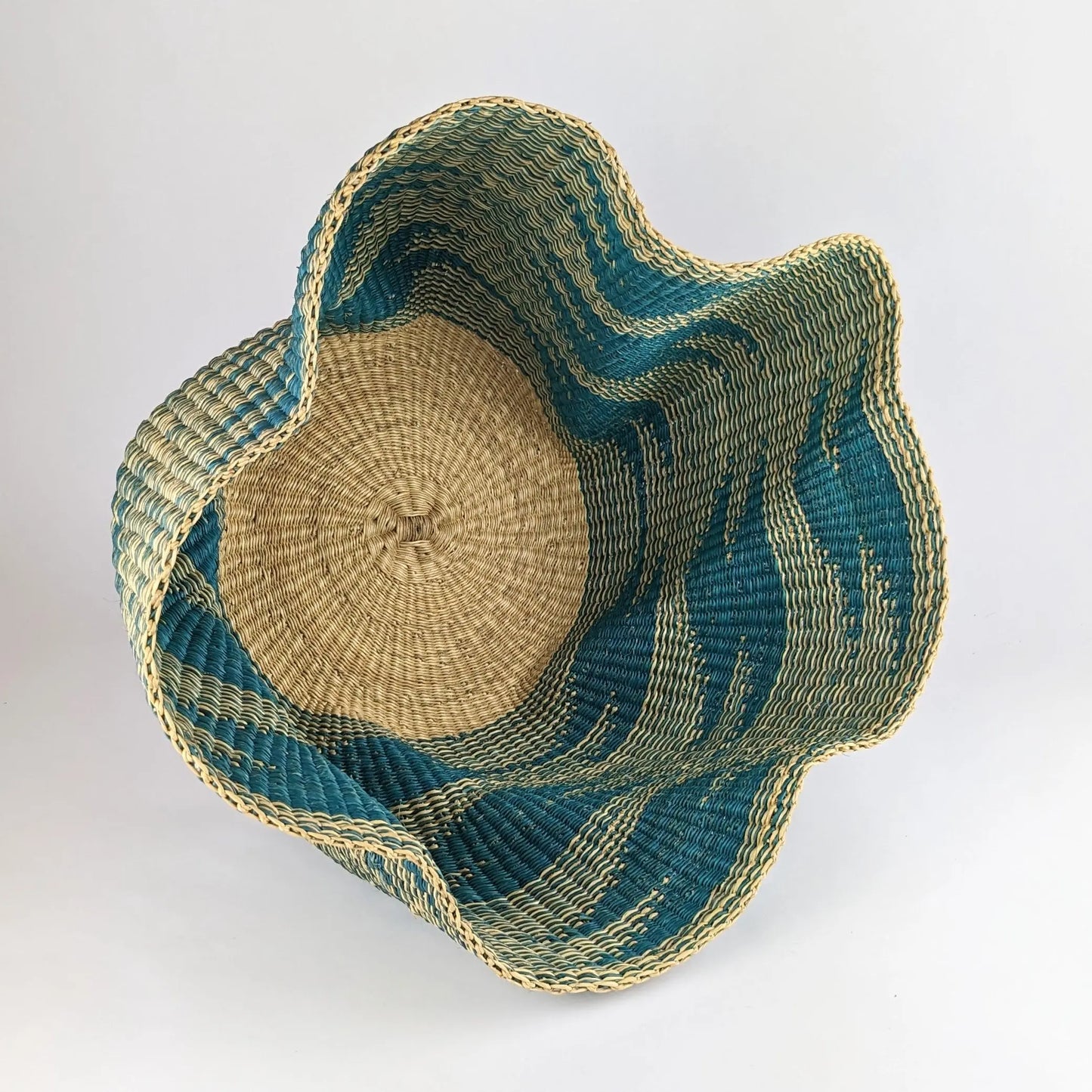 Artisan Wave Basket - Ocean Tribal Design The Taylored Collection