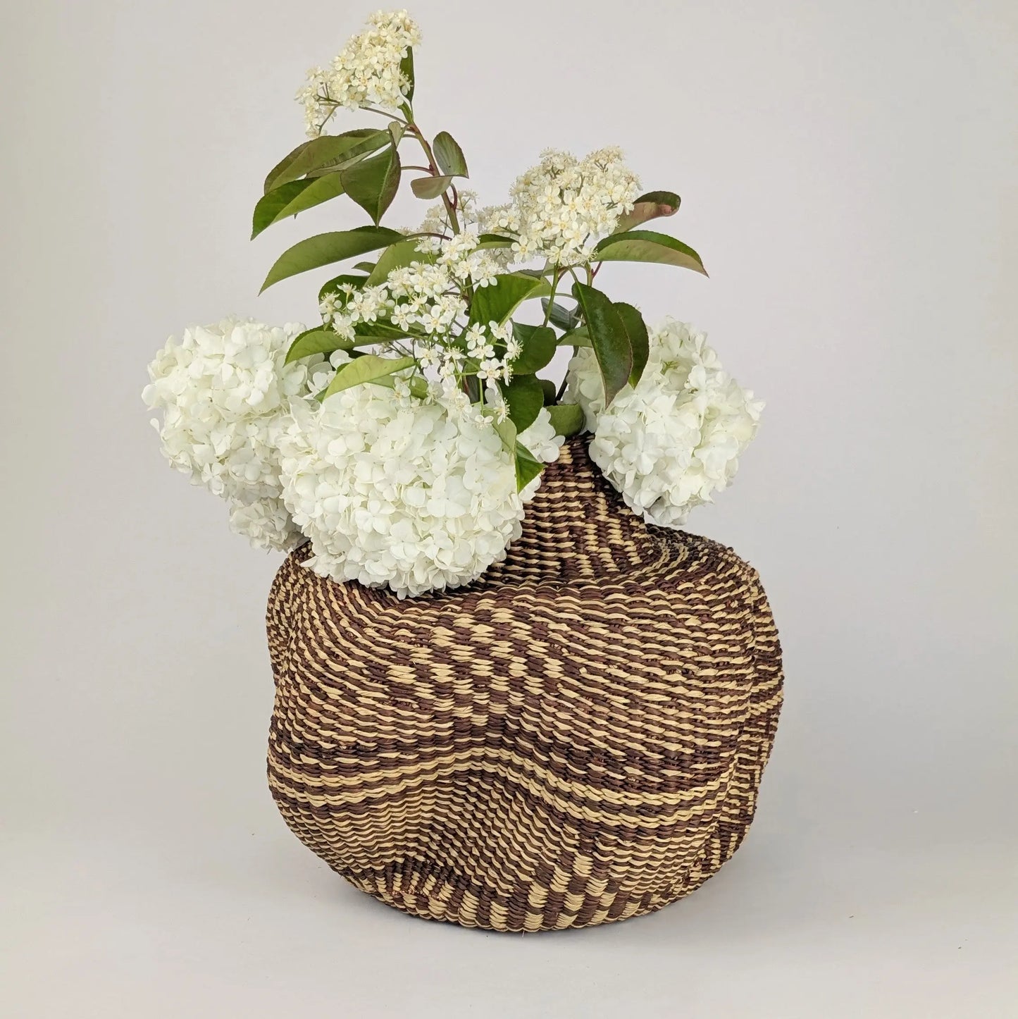 Brown Pattern Wave Vase - Medium The Taylored Collection