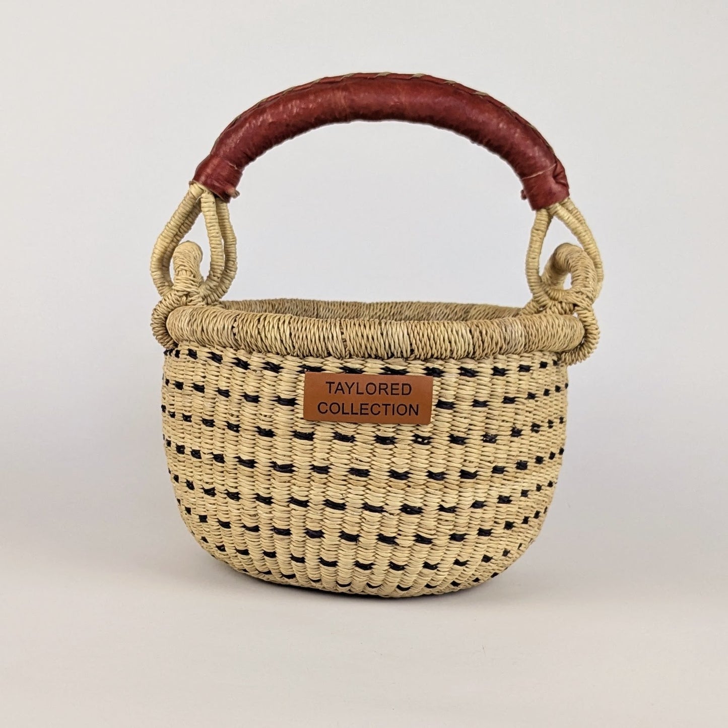 Round African Woven basket 