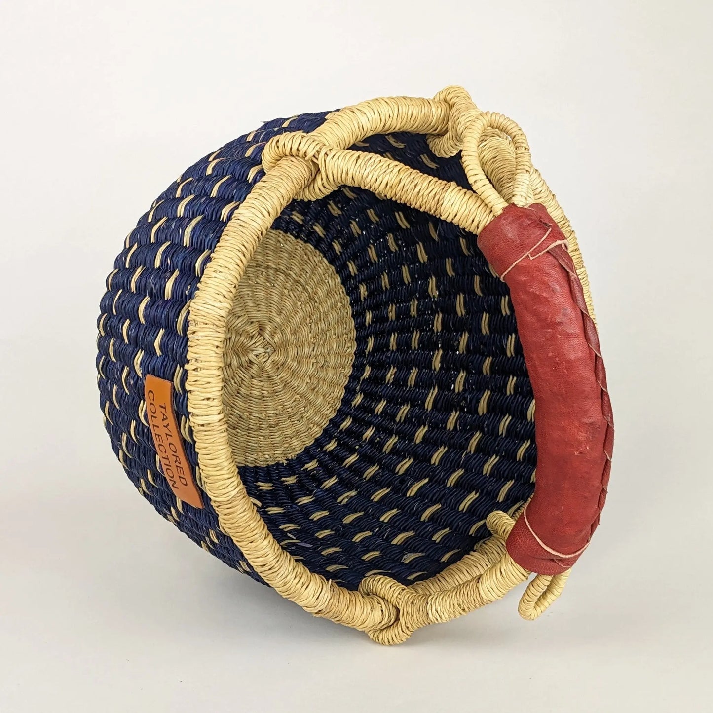 Ejo Navy Petite Bolga Basket The Taylored Collection