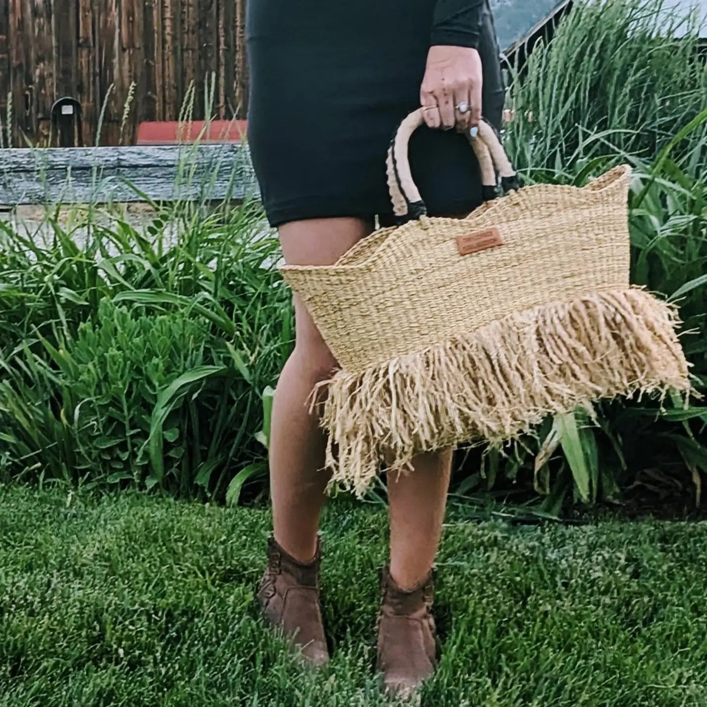 Fringe Market Bag - Cream Leather The Taylored Collection