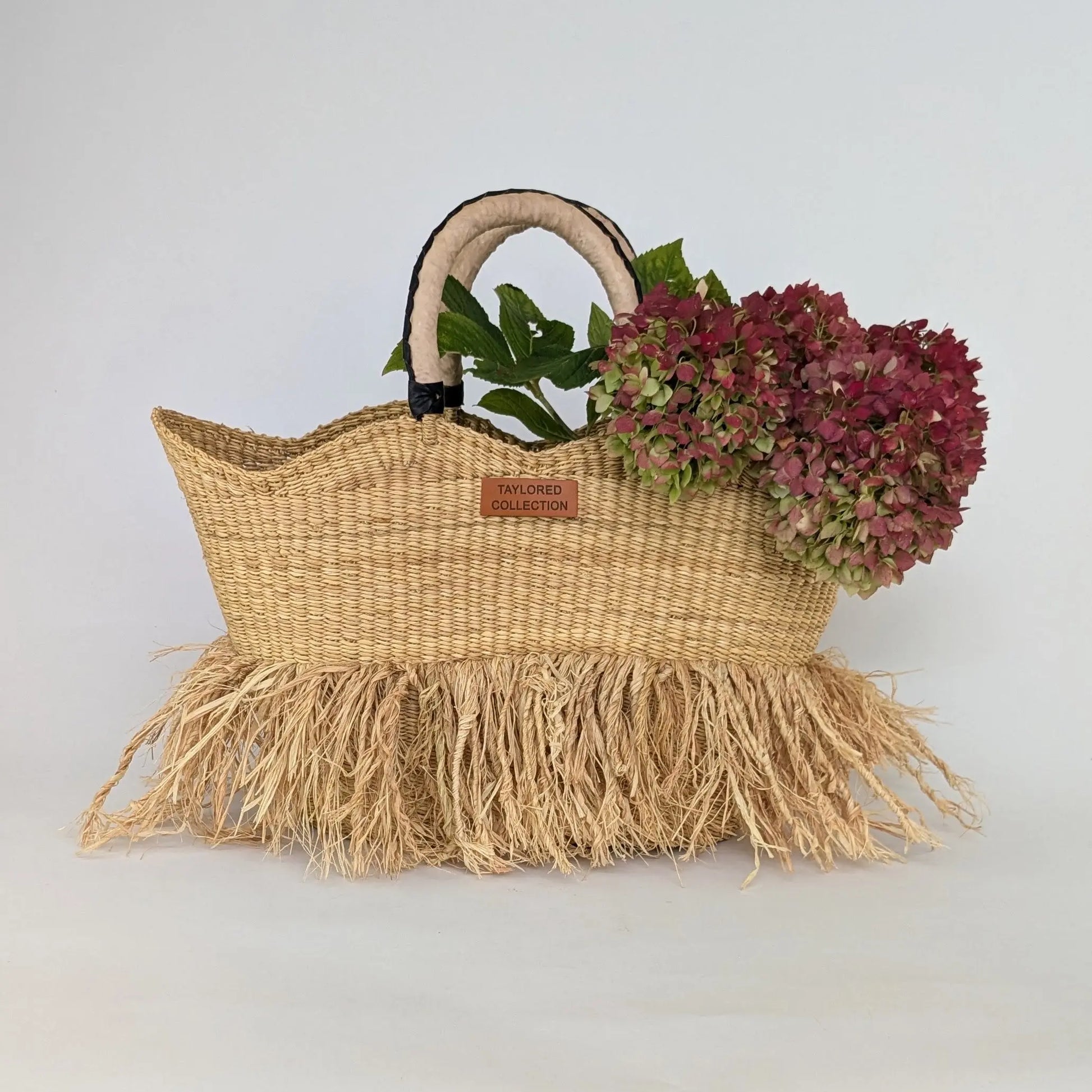 Fringe Market Bag - Cream Leather The Taylored Collection