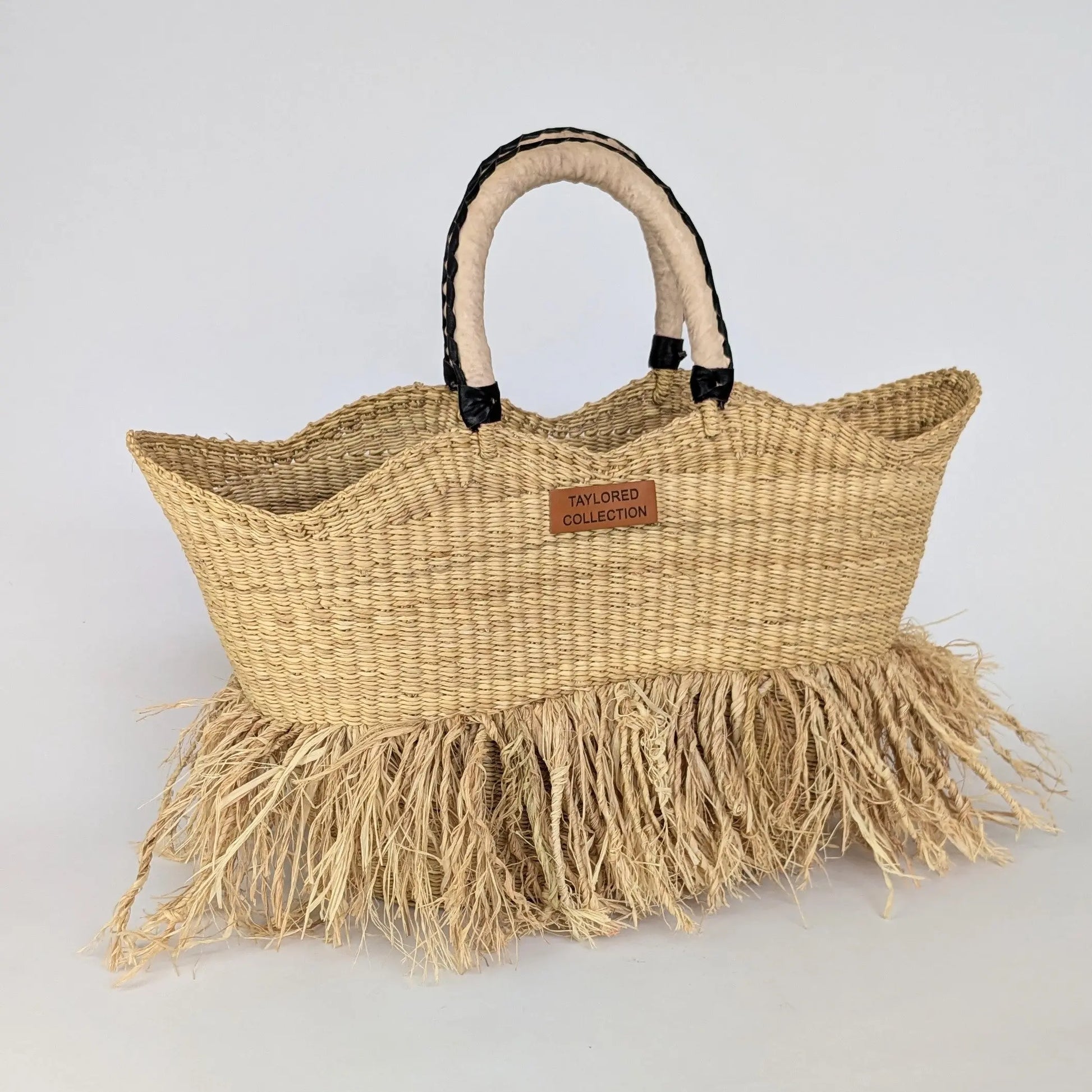 Fringe Market Bag - Cream Leather The Taylored Collection