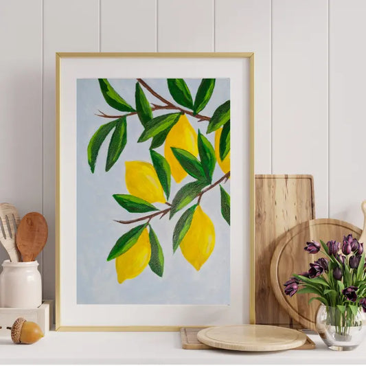 Lemon Branch Wall Art Print