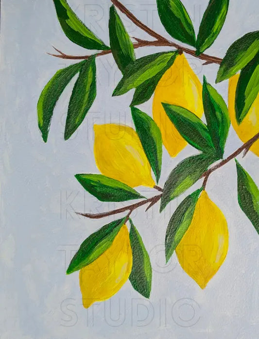 Lemon Branch Wall Art Print