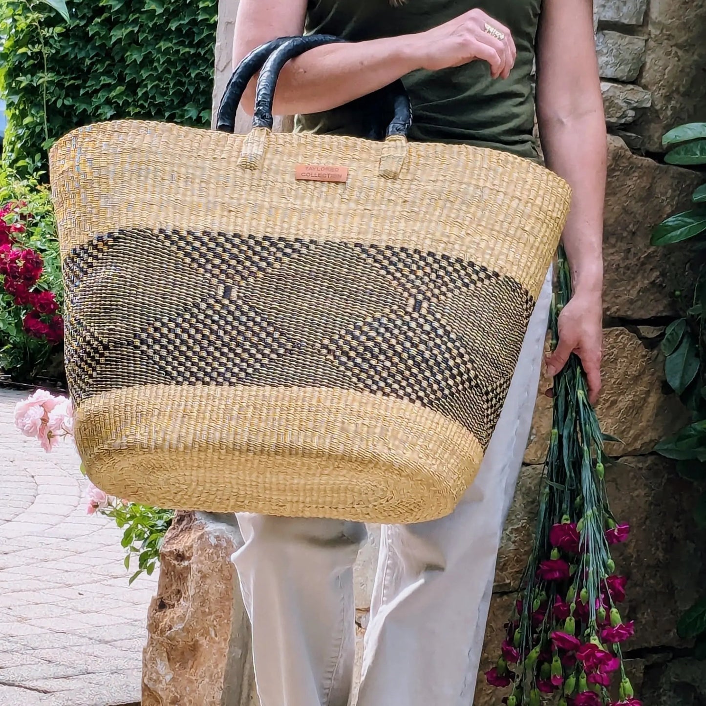 Over-sized Market Bag African Handwoven Basket The Taylored Collection