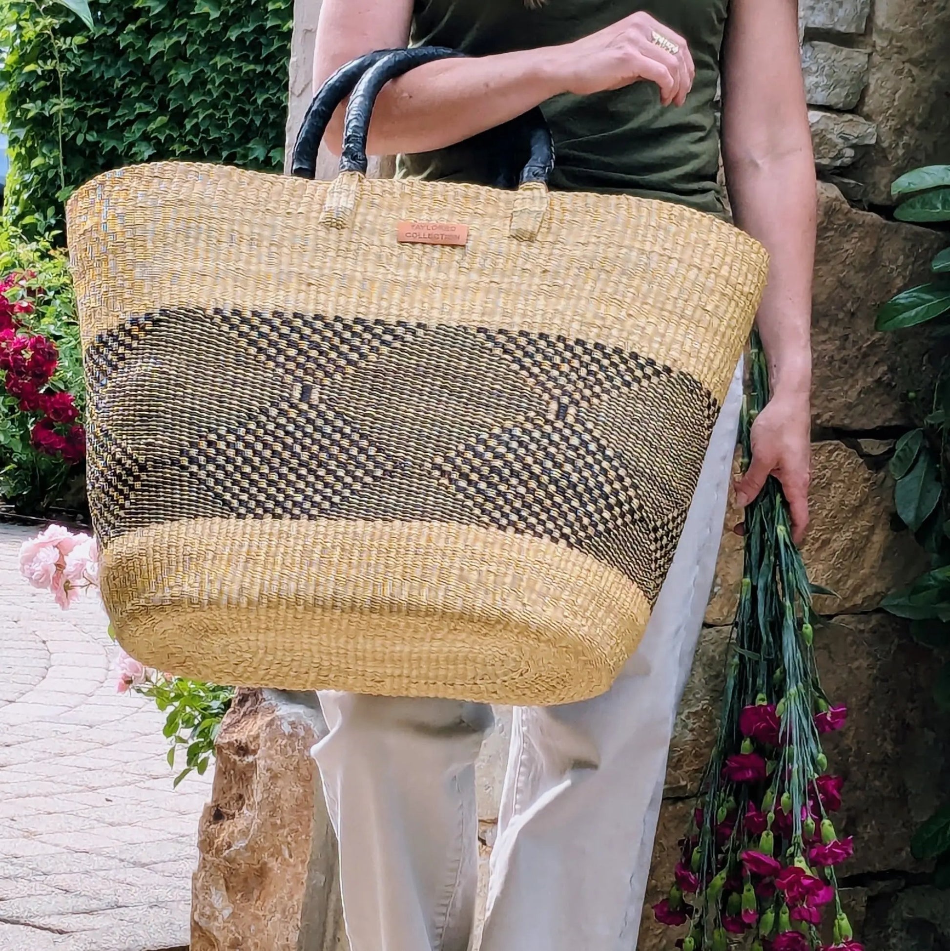 Over-sized Market Bag African Handwoven Basket The Taylored Collection