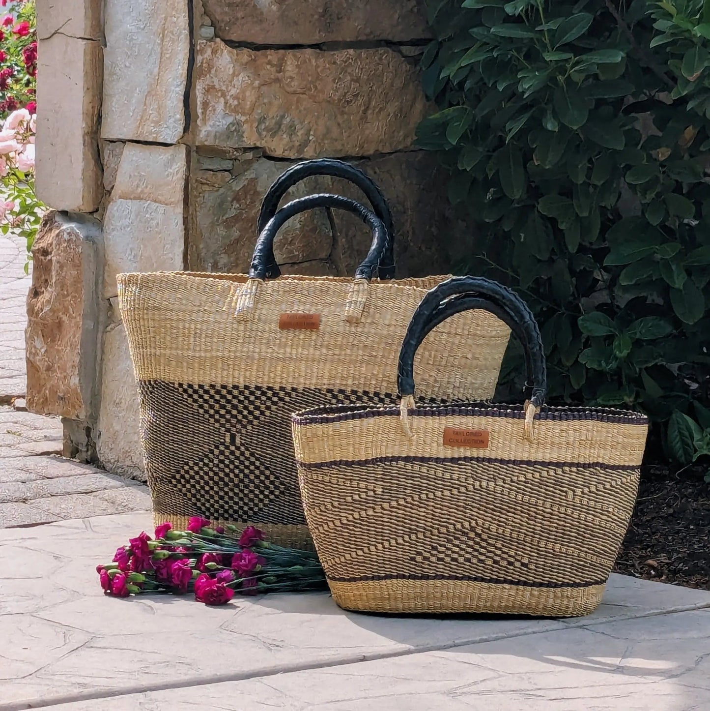 Over-sized Market Bag African Handwoven Basket The Taylored Collection