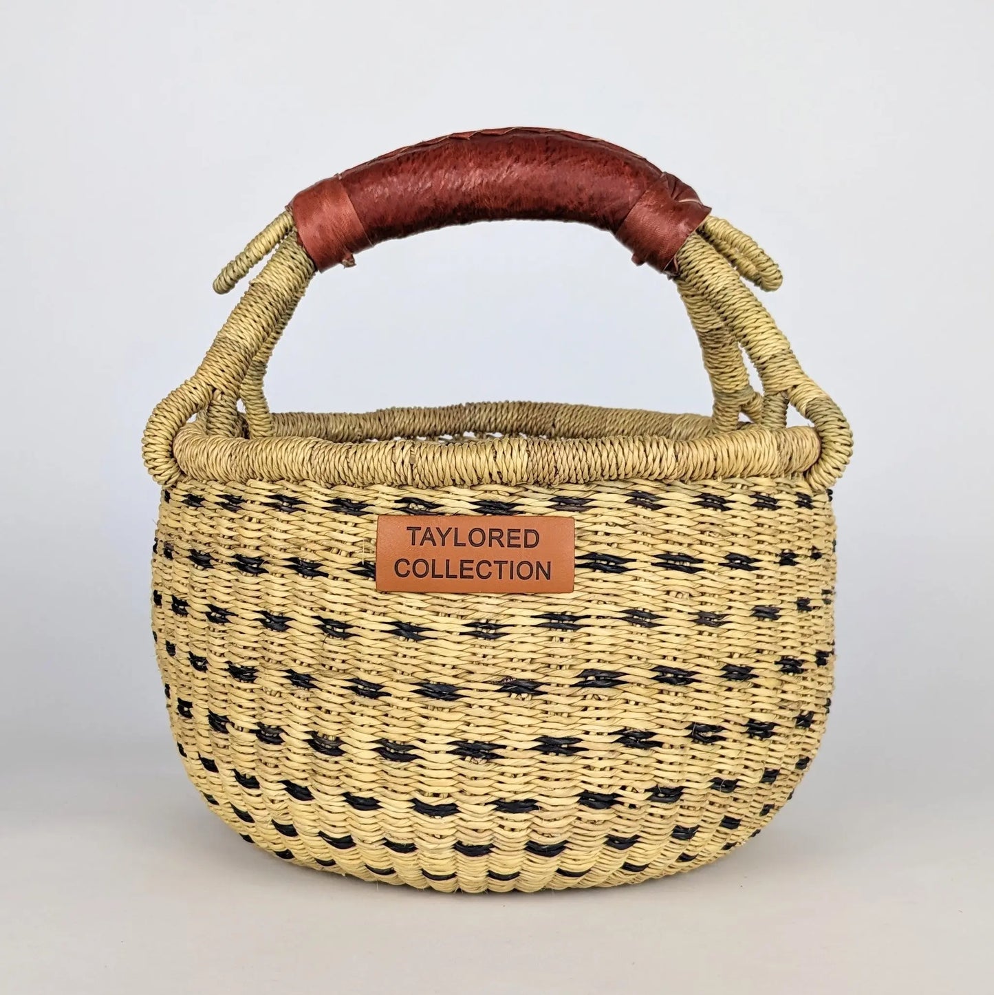 Petite Doa Black Dot Bolga Basket The Taylored Collection