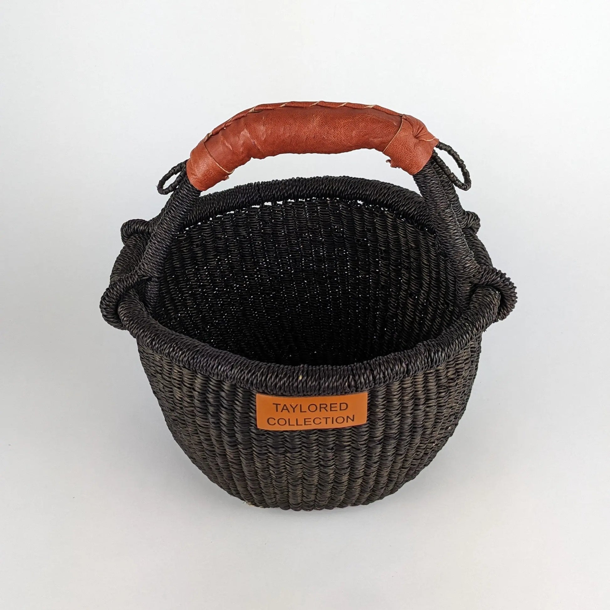 Petite Lome Bolga Basket - Leather Handle The Taylored Collection