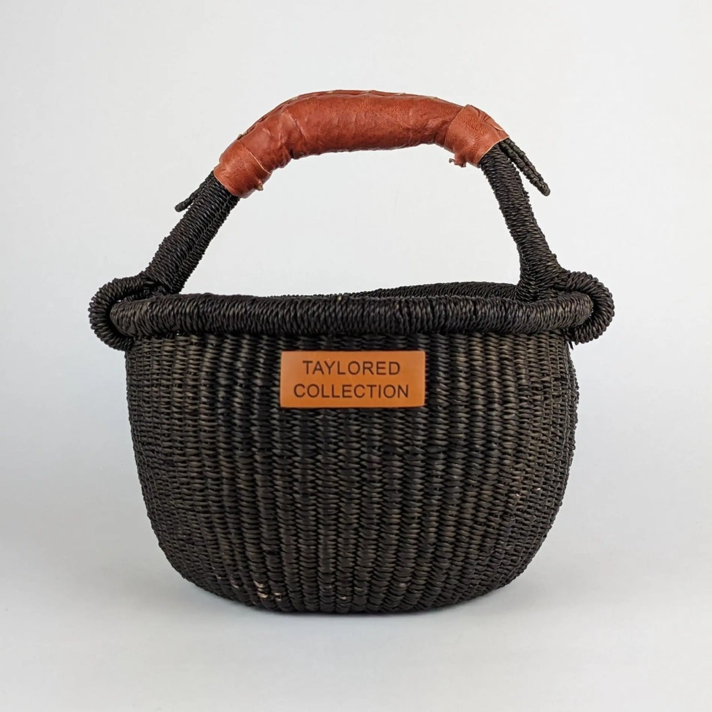 Petite Lome Bolga Basket - Leather Handle The Taylored Collection