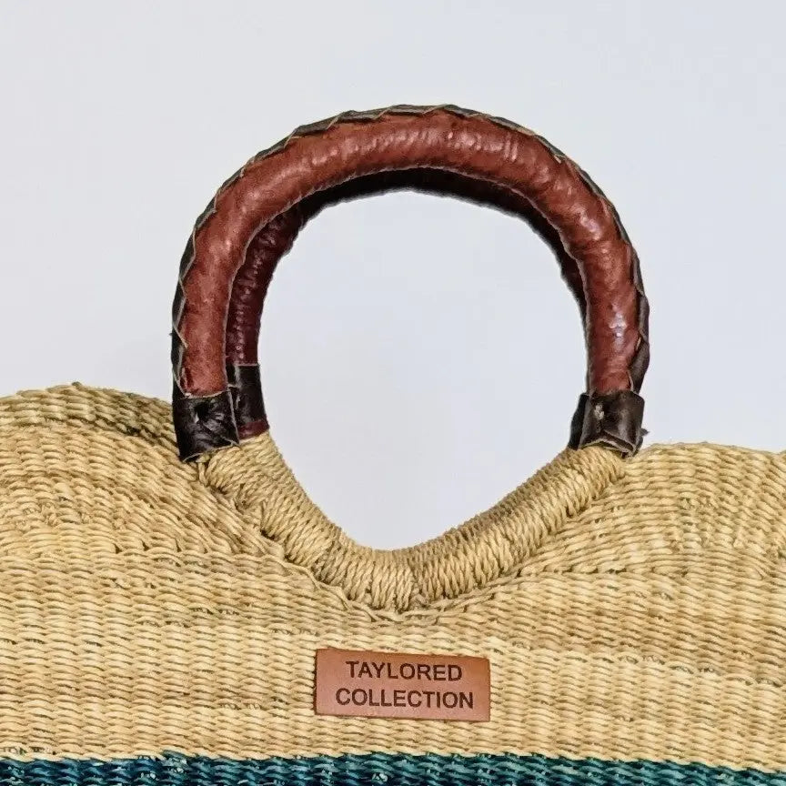 Teal Scalloped Market Bag The Taylored Collection
