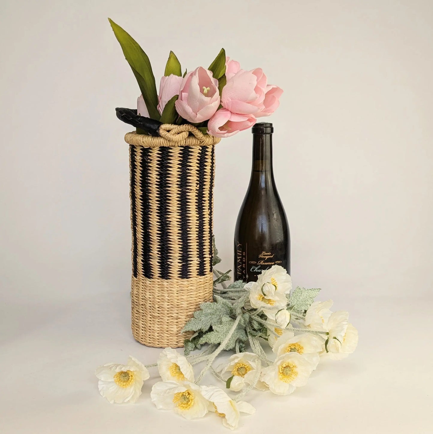 Wine Carrier - Black Stripe