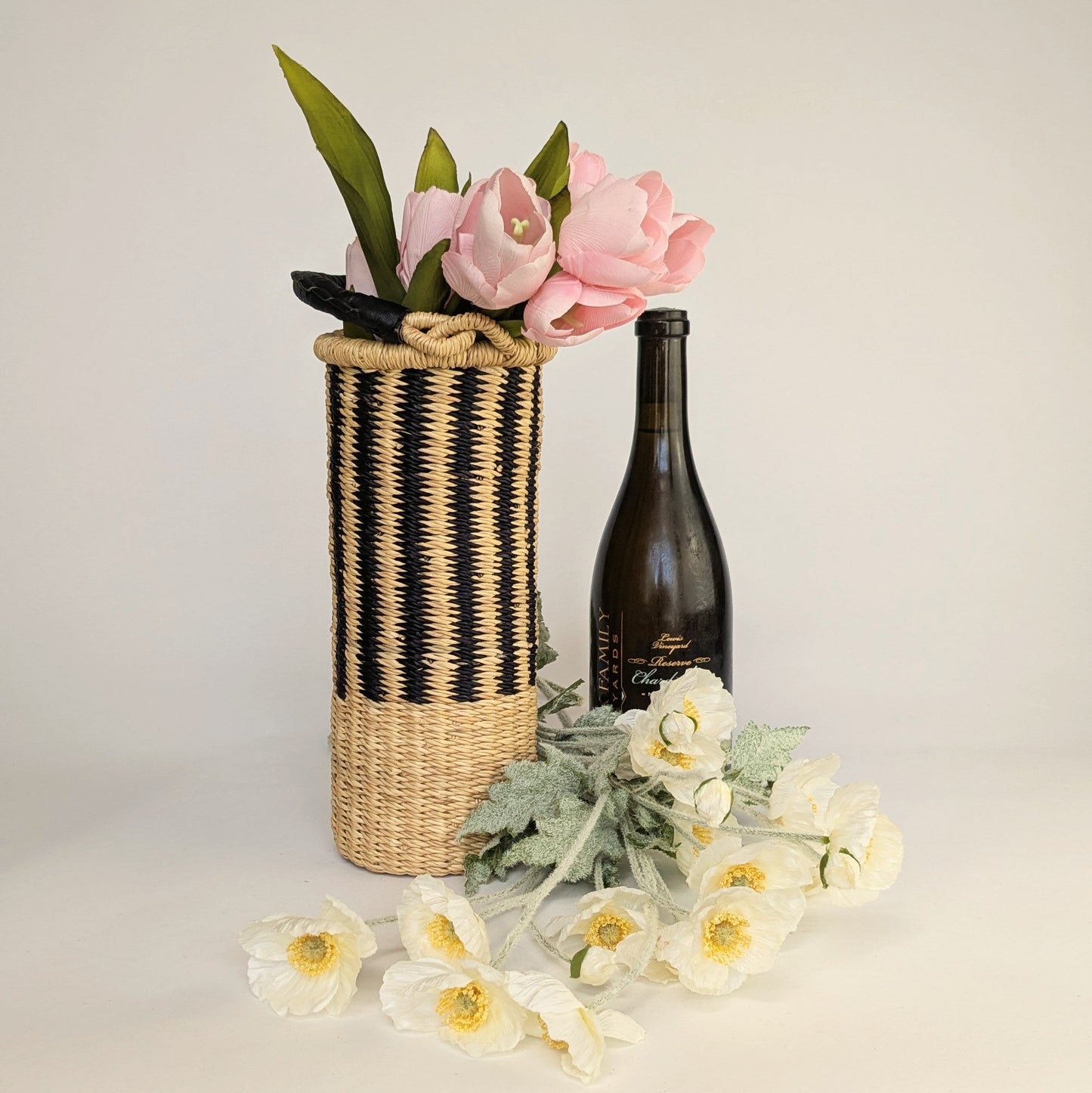 Wine Carrier - Black Stripe The Taylored Collection