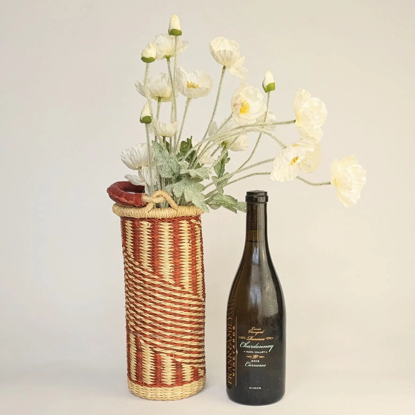 Wine Carrier - Rust Pattern