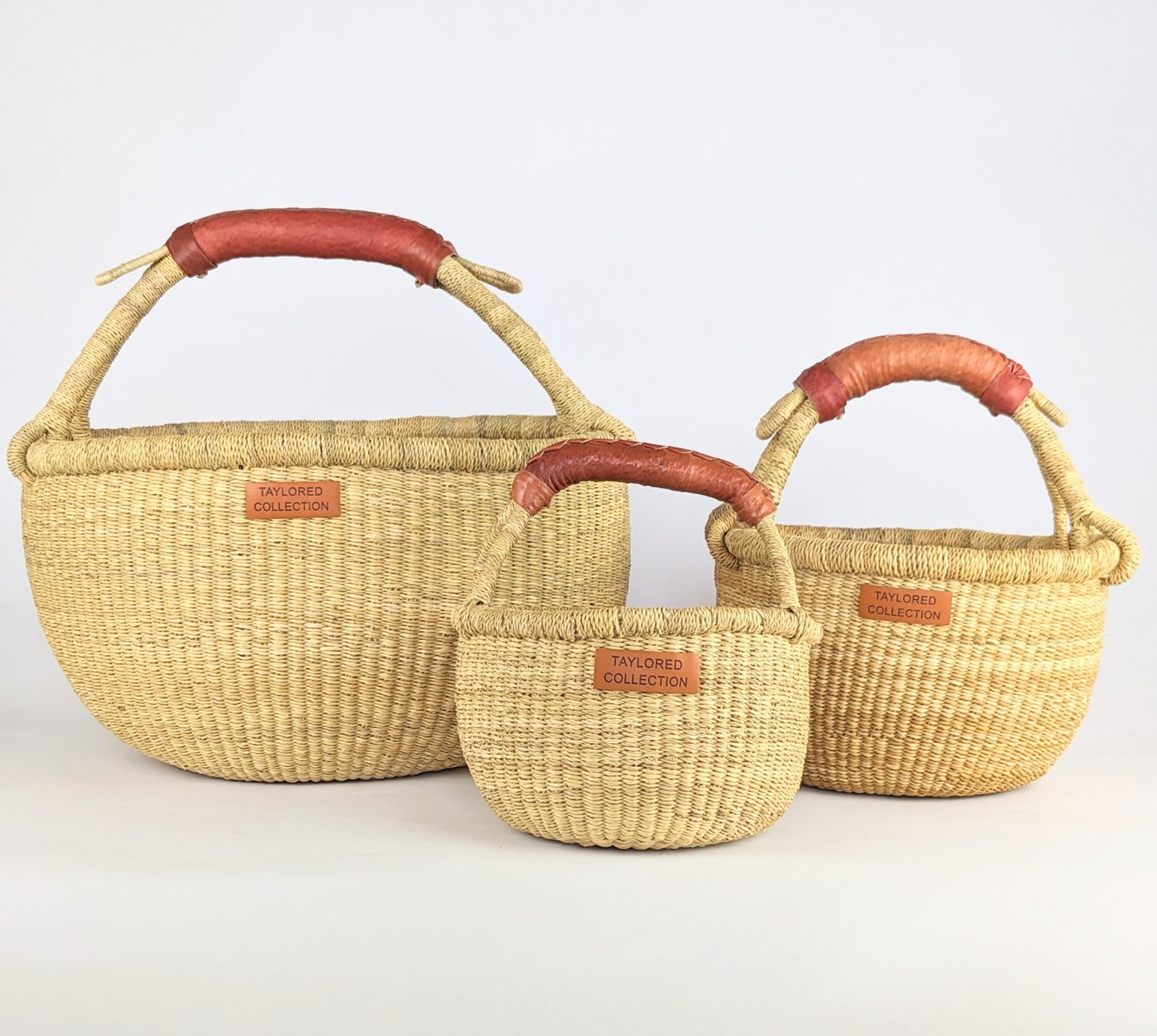 Asili Large Basket - Leather Handle