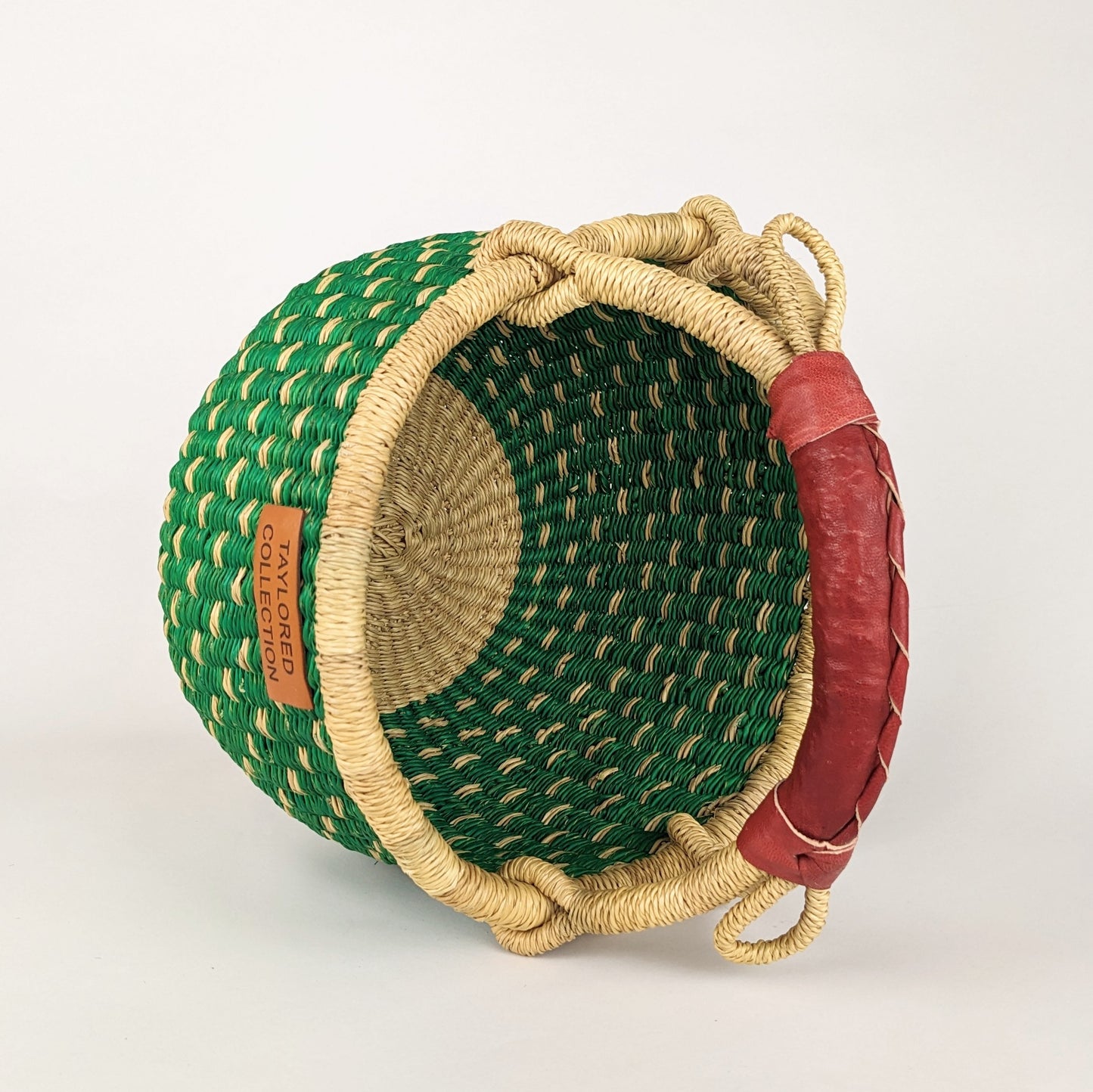 Jani Petite Bolga Basket - Natural Leather Handle