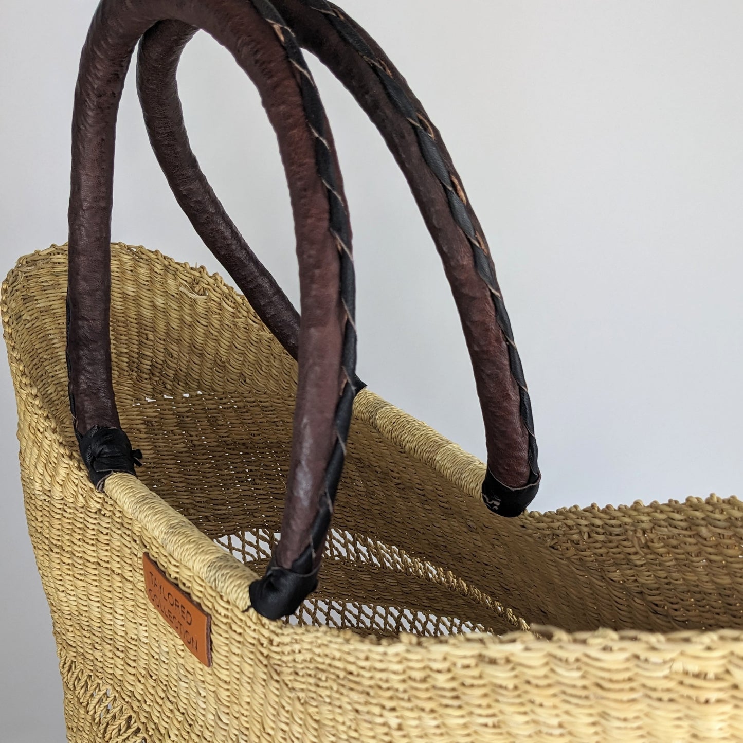 Grand Maji Resort Bag - Brown Leather Handles