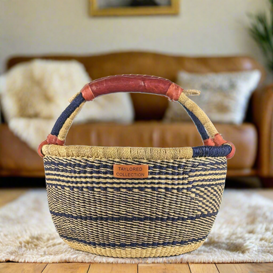 Oesi Bolga Basket Large - Natural Leather Handle