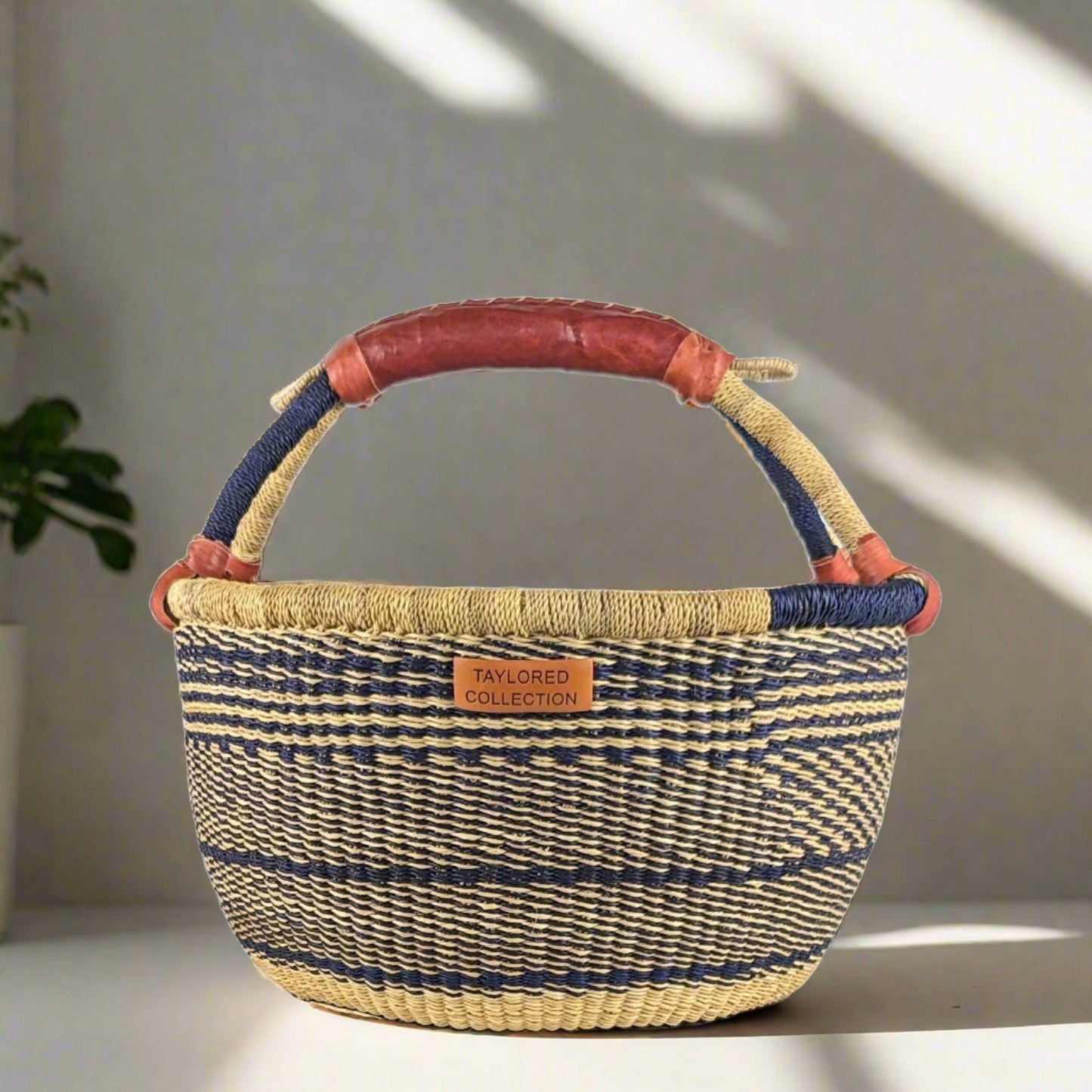 Oesi Bolga Basket Large - Natural Leather Handle