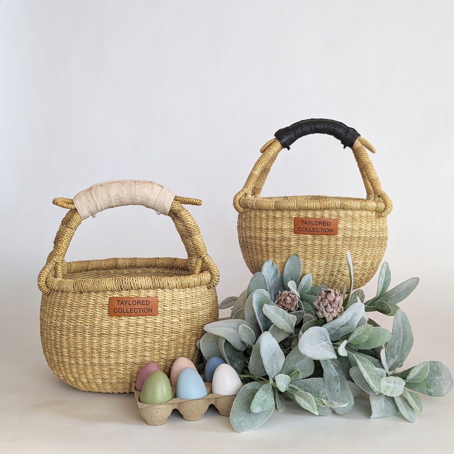 Sisi Petite Bolga Basket - Leather Handle