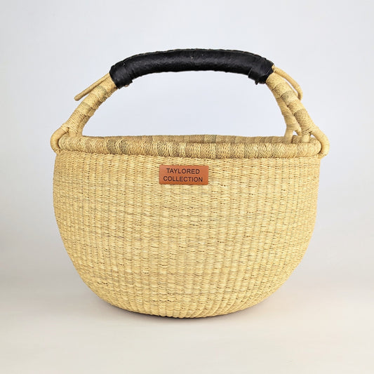 Zendi Large Basket - Black Leather Handle