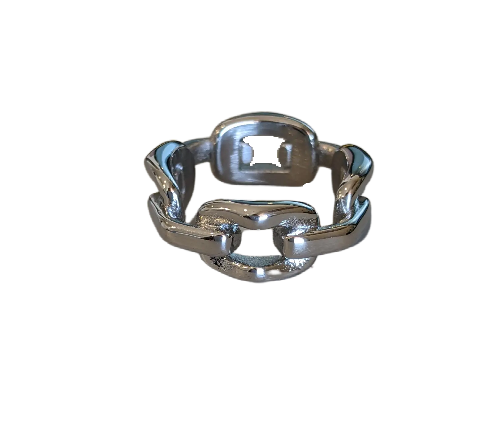 Cuban Link Chain Ring Silver The Taylored Collection