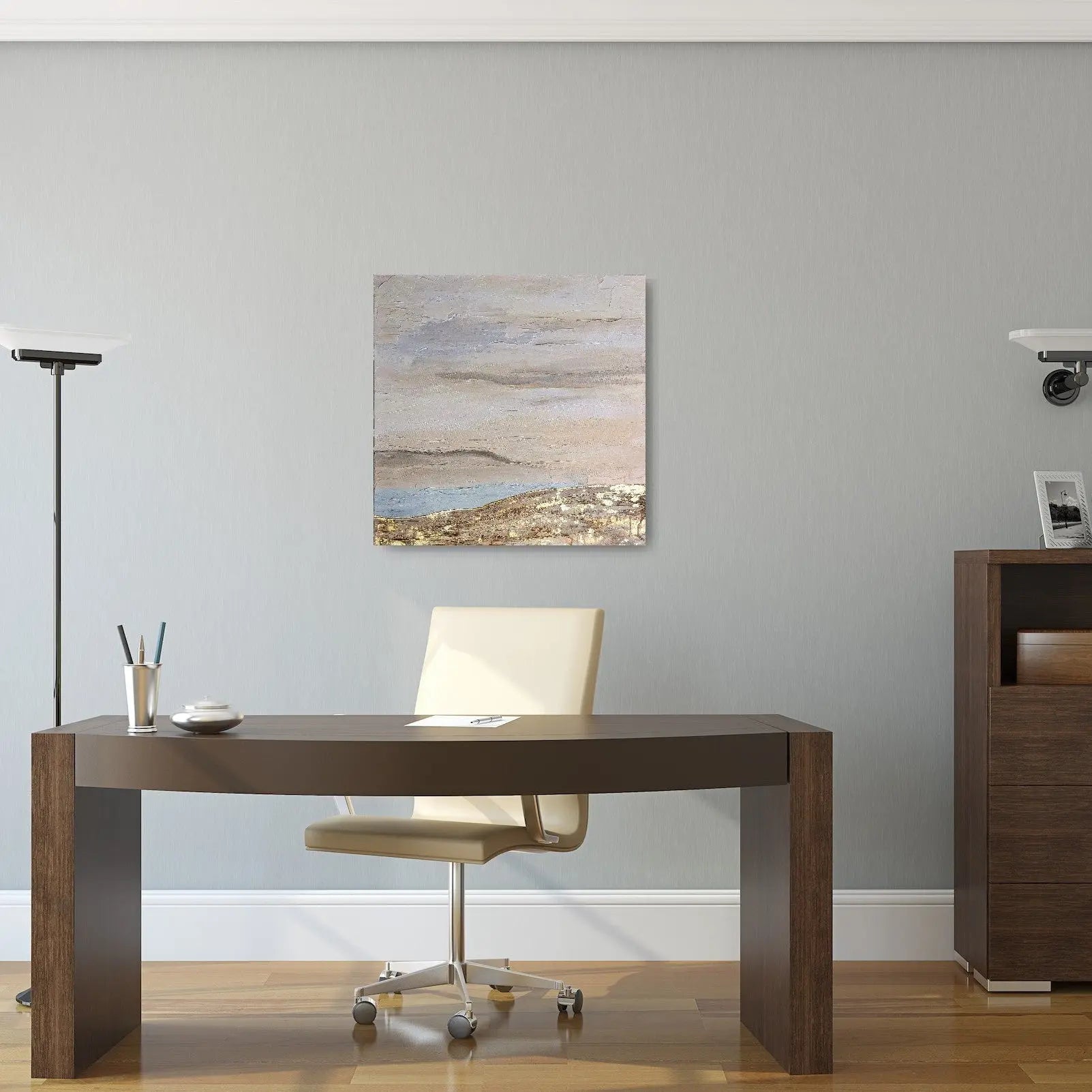 Serene Abstract Landscape Sweet Tangerine Art